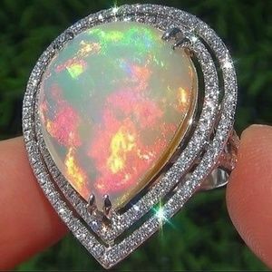 Fire Opal ' Statement ring
